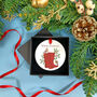 Personalised Robin And Wellies Christmas Decoration, thumbnail 1 of 4