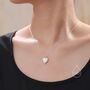 Sterling Silver Heart Baroque Pearl Pendant Necklace, thumbnail 7 of 12