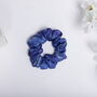 100% Silk Small Scrunchie Abstract Blue, thumbnail 2 of 2
