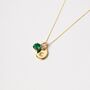 Personalised Solid 9ct Gold May Emerald Birthstone Necklace, thumbnail 4 of 12