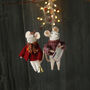 Felt Christmas Jumper Mouse Decoration, thumbnail 2 of 3