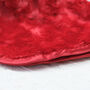 Personalised Soft Red Christmas Baby Blanket, thumbnail 3 of 4