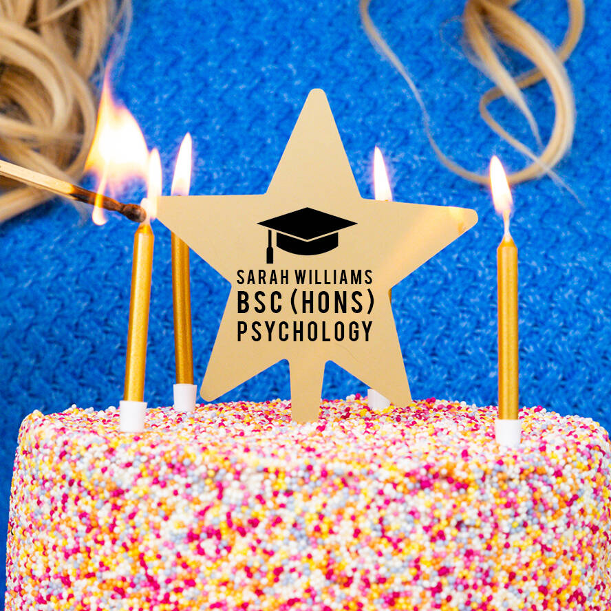 Personalised Graduation Star Cake Topper, 1 of 7