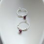 Petite Red Faceted Garnet And Fair Trade Hoops, thumbnail 7 of 9