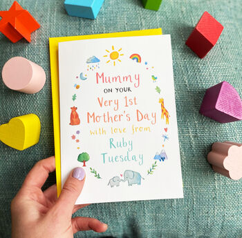 Personalised Very 1st Mothers Day Mummy Card, 3 of 6