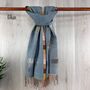 Mulberry Tree And Check Pattern Scarf, thumbnail 2 of 7
