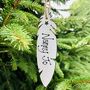 Personalised Feather Memorial Christmas Tree Decoration, thumbnail 3 of 5
