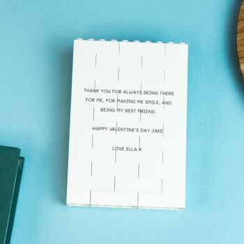 Personalised Gamer Couple Lego® Brick Photo Block: Keepsake For Gaming Or Pokemon® Fan, 2 of 4