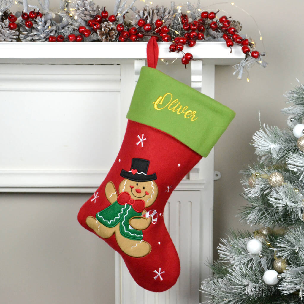 Personalised Christmas Gingerbread Man Stocking By D Caro ...