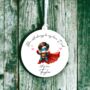 Personalised Cute Child Hero Hearts Decoration Gift, thumbnail 1 of 2