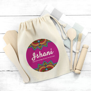 Personalised Kids Diwali Baking Set, 3 of 5