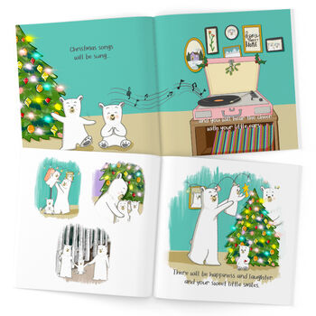 Personalised Twins First Christmas Children's Book, 7 of 11
