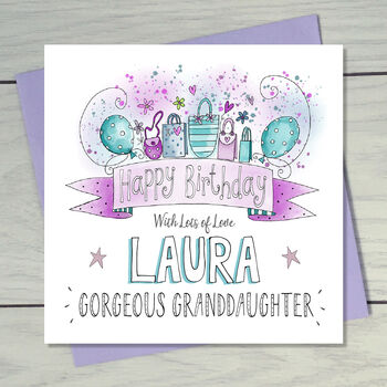 Granddaughter Handbags Birthday Card, 4 of 4