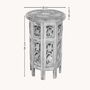 Mangowood Elephant Carved Octagonial Side Table, thumbnail 5 of 5