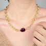 Garnet January Birthstone Statement Pendant Necklace, thumbnail 2 of 6
