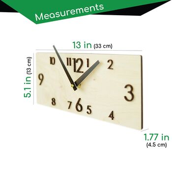 Scandi Design Minimalistic Natural Eco Wall Clock, 6 of 10