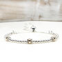 30th Birthday 9ct Gold And Silver Milestone Bracelet, thumbnail 1 of 8
