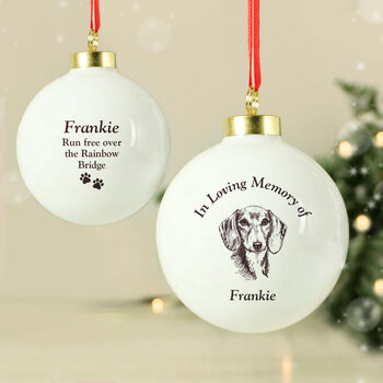 Personalised Memorial Dog Breed Bauble – Christmas Tree Decorations, 4 of 6