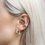 Sterling Silver Cz Starburst Ear Cuff, thumbnail 3 of 4