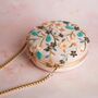 Bella Pink Round Floral Clutch, thumbnail 4 of 5