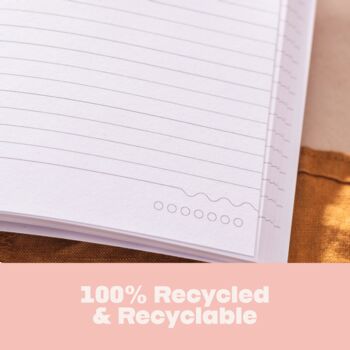 A5 Notebook | Wiggle Wave | Recycled Paper, 4 of 6
