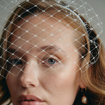 Robyn Merry Widow Birdcage Veil Headband, 4 of 6