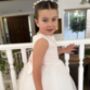 Maryanne Baby Pink + Ivory White Skirt Flower Girl Dress, thumbnail 2 of 12