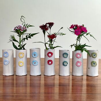 Ceramic Stem Bud Vase Handmade Personalised, 9 of 11