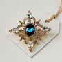 Vintage Style Blue Stone Brooch, thumbnail 2 of 7