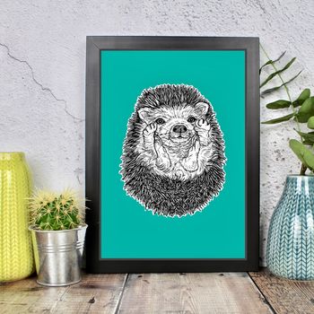 Personalised Hedgehog Print, 3 of 10