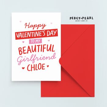 Girlfriend Personalised Valentines Card, 5 of 5