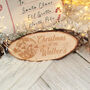 Santa's Moon Flight Family Christmas Oval Wood Slice, thumbnail 1 of 3