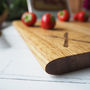 Personalised Solid Oak Chopping Board And iPad Stand, thumbnail 3 of 6