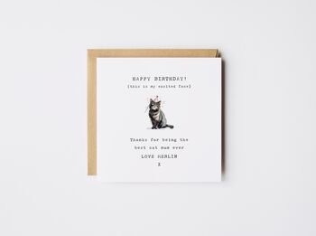 Personalised Birthday Excited Cat Card *Various Cat Breeds, 3 of 8