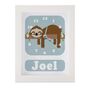 Personalised Children's Sloth Clock, thumbnail 6 of 9