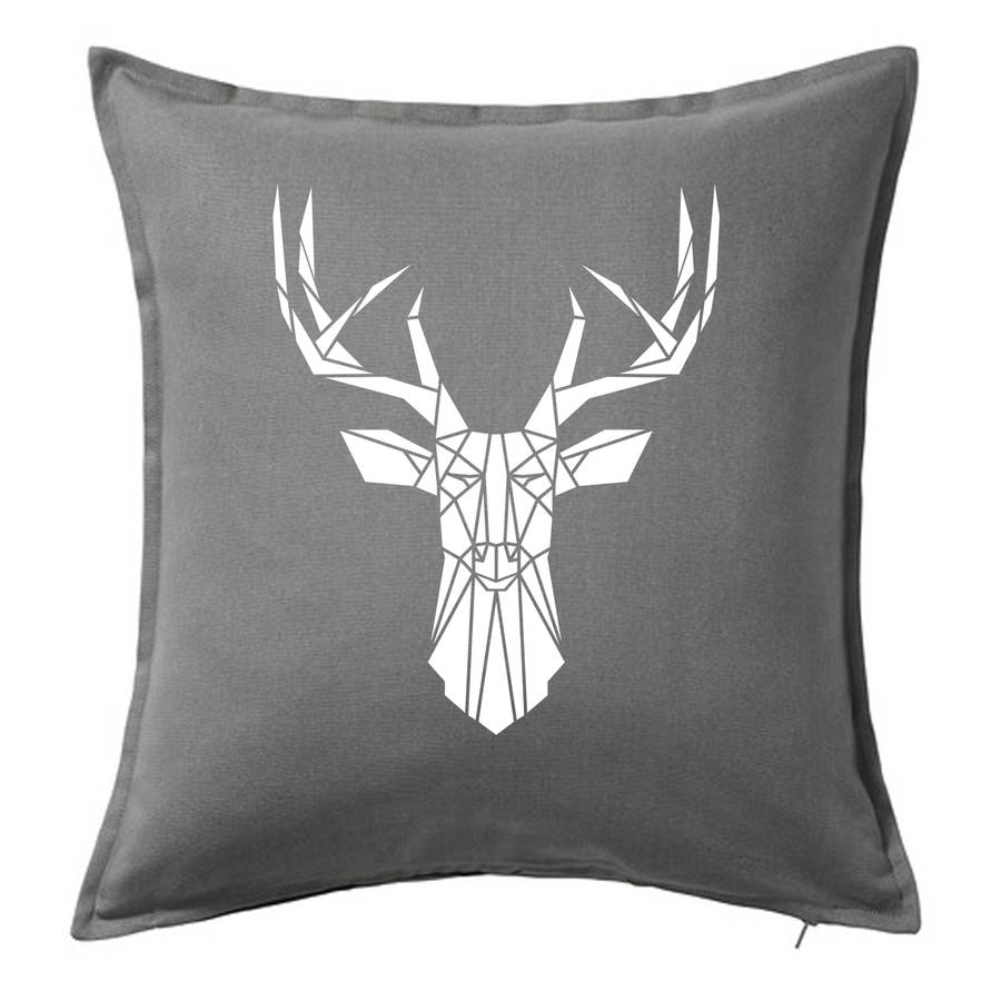 stag print cushion cover by stencilize | notonthehighstreet.com