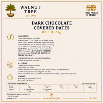 Dark Chocolate Covered Dates Gift Box – 150g, 4 of 5