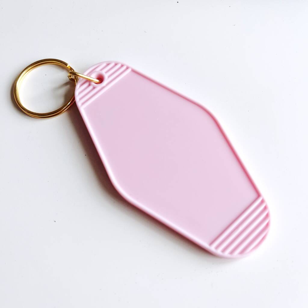 Retro Personalised Motel Key Fob By Cottonhead Monkeys