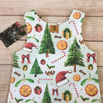 Christmas Baby Romper Suit, Handmade, 12 To 18m, 2 of 5