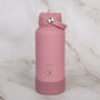 Cockapoo/ Cavapoo/ Maltipoo 30oz Water Bottle With Removable Dog Bowl In Pink/ Grey, thumbnail 1 of 7