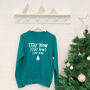 Stay Now Womens Christmas Jumper, thumbnail 4 of 6