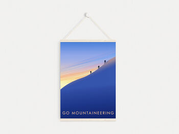 Go Mountaineering Travel Poster Art Print, 6 of 8