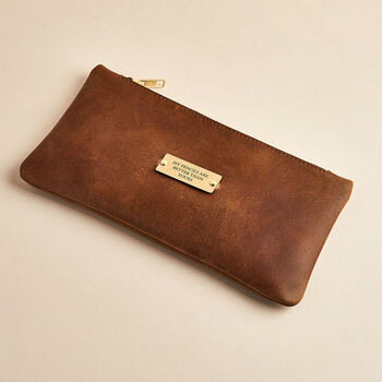 Personalised Leather Stitched Pencil Case, 3 of 6