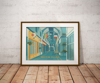 Brixton Village London Travel Poster Art Print, 6 of 8