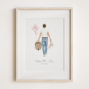Custom Father's Day Gift – Personalised Watercolour Portrait For Dad, 3 of 12