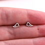 Sterling Silver Cutout Angel Wing Earrings, thumbnail 4 of 7