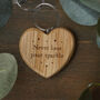 'Never Lose Your Sparkle' Oak Heart Keyring, thumbnail 1 of 2
