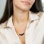 Black Round Large Pearl Pendant Necklace Set, thumbnail 4 of 6