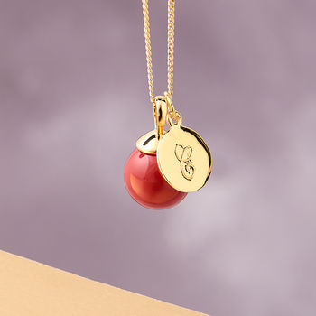 Orb Necklace In Gold Vermeil With Monogram, 6 of 9
