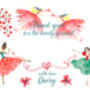 Dancers Christmas Thank You Notelets, thumbnail 3 of 4